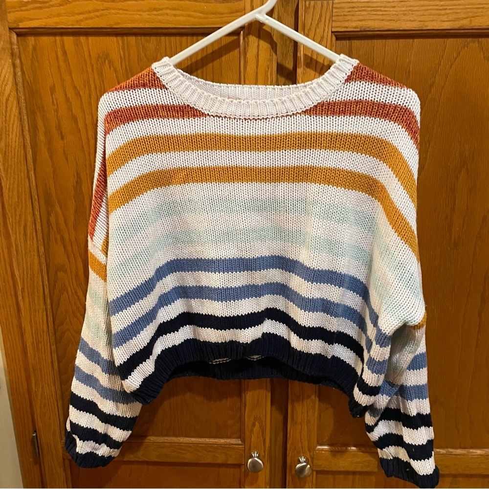 Lulus Colorblock Striped Sweater - Picture 2 of 5